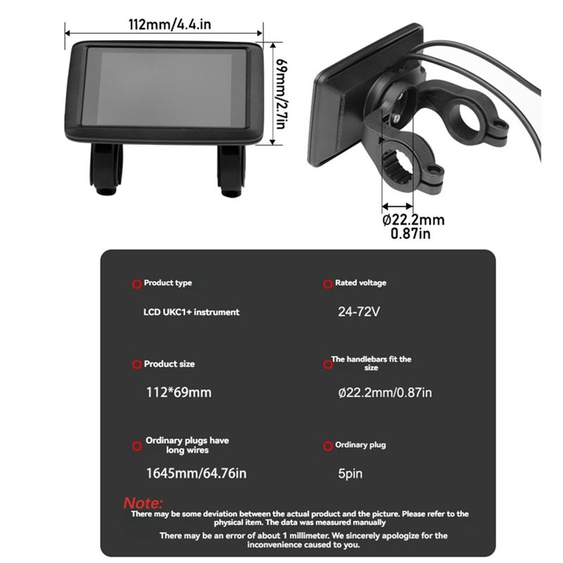 HOES-UKC1+ จอแสดงผล LCD + ตัวค - Sine Wave Controller 48V 72V 80A บทวิจารณ์และราคา