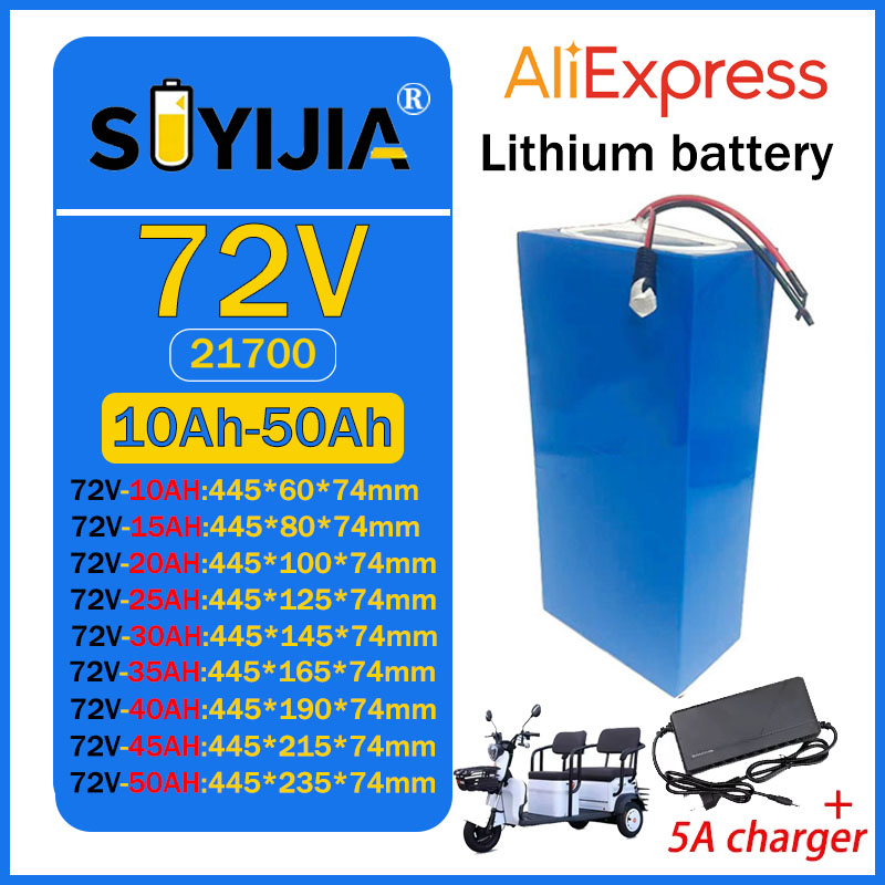 แบตเตอรี่ลิเธียม 21700 ขนาด 72 - Electric Bicycle Battery 72V 30Ah บทวิจารณ์และราคา