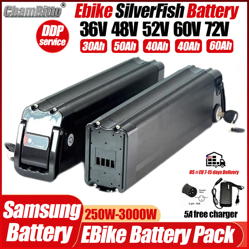 จักรยานไฟฟ้า 36v 48v 52v Silve - Electric Bicycle Battery 72V 30Ah บทวิจารณ์และราคา